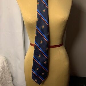 Vintage UF Blue & Orange Regimental Striped EmblematicTie, Florida Gators